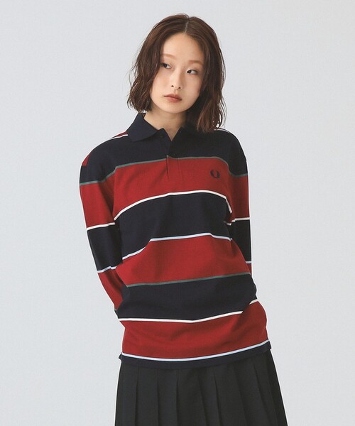 セール】FRED PERRY / Heavyweight Jersey Striped Polo Shirt