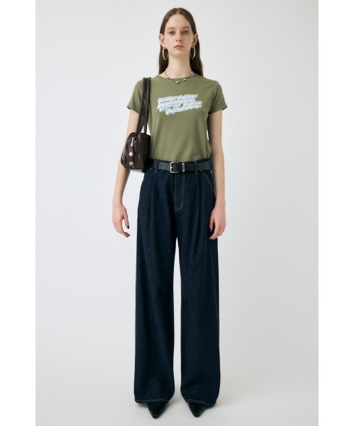 MOUSSY(マウジー)の「CHROME LOGO Tシャツ(Tシャツ/カットソー・レディース・ライトブラック/ライトカーキ/オフホワイト/オレンジ系その他・FREE)」の7枚目の写真