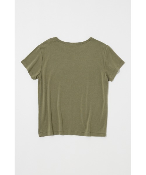 MOUSSY(マウジー)の「CHROME LOGO Tシャツ(Tシャツ/カットソー・レディース・ライトブラック/ライトカーキ/オフホワイト/オレンジ系その他・FREE)」の10枚目の写真