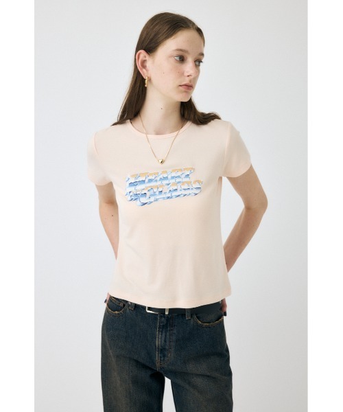 MOUSSY(マウジー)の「CHROME LOGO Tシャツ(Tシャツ/カットソー・レディース・ライトブラック/ライトカーキ/オフホワイト/オレンジ系その他・FREE)」の14枚目の写真