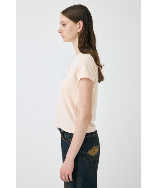 MOUSSY(マウジー)の「CHROME LOGO Tシャツ(Tシャツ/カットソー・レディース・ライトブラック/ライトカーキ/オフホワイト/オレンジ系その他・FREE)」の15枚目の写真