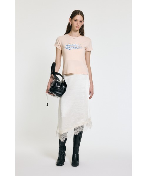 MOUSSY(マウジー)の「CHROME LOGO Tシャツ(Tシャツ/カットソー・レディース・ライトブラック/ライトカーキ/オフホワイト/オレンジ系その他・FREE)」の22枚目の写真