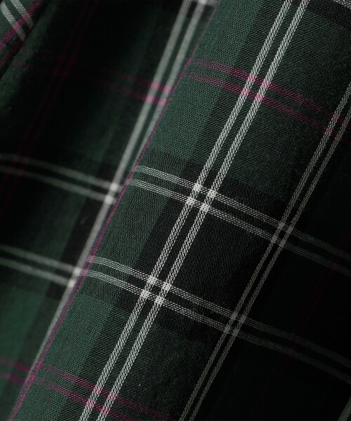 ne Quittez pas:〈手洗い可能〉チェック Vネック ドレス（ワンピース