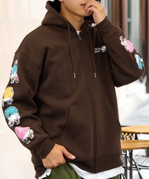 GDEH グッドイナフ パーカー ジップ 裏起毛 ブラウン 茶色 無地 グッドイナフ Goodenough 00's GDEHタグ ベンチレーション