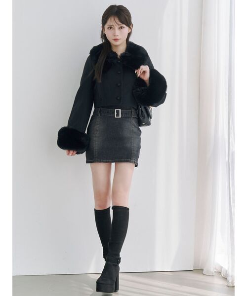 EATME（イートミー）の「ベルトタイトデニムスカート（デニムスカート