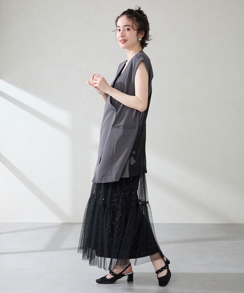 ORiental TRaffic（オリエンタルトラフィック）の「2025秋冬新作パール×シアーバックストラップパンプス/56309（パンプス・レディース・ブラック/グリーン・LL/L/M/S）」の9枚目の写真