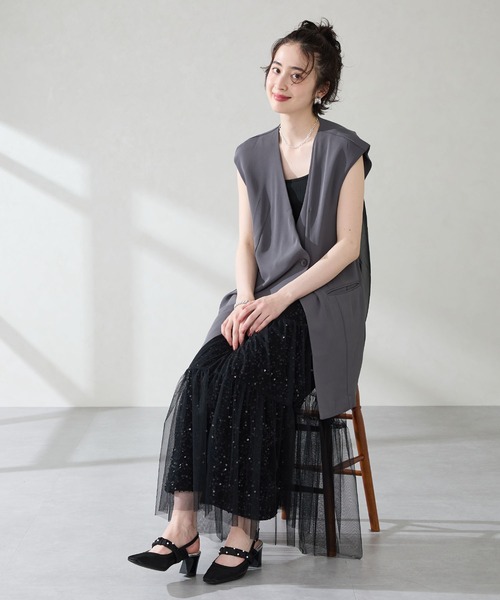 ORiental TRaffic（オリエンタルトラフィック）の「2025秋冬新作パール×シアーバックストラップパンプス/56309（パンプス・レディース・ブラック/グリーン・LL/L/M/S）」の12枚目の写真