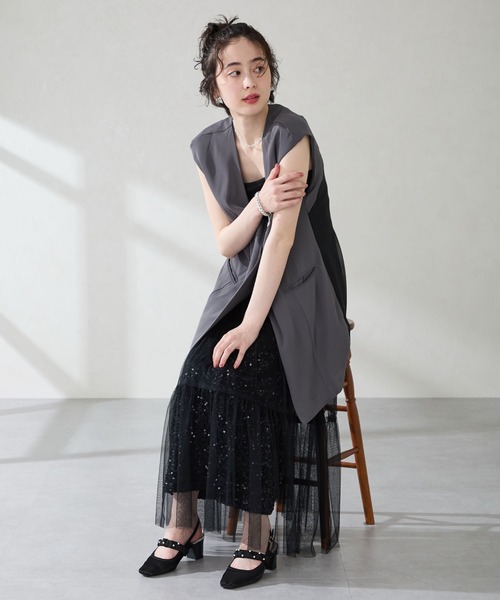 ORiental TRaffic（オリエンタルトラフィック）の「2025秋冬新作パール×シアーバックストラップパンプス/56309（パンプス・レディース・ブラック/グリーン・LL/L/M/S）」の13枚目の写真