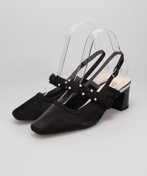 ORiental TRaffic（オリエンタルトラフィック）の「2025秋冬新作パール×シアーバックストラップパンプス/56309（パンプス・レディース・ブラック/グリーン・LL/L/M/S）」の3枚目の写真