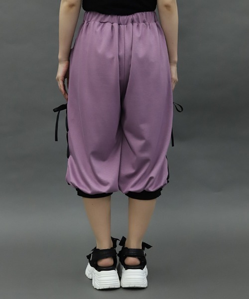 axes femme POETIQUE(アクシーズファムポエティック)の「チャイナボタンバルーンパンツ(その他パンツ・レディース・パープル/ブラック/ブルーグリーン・MEDIUM)」の5枚目の写真