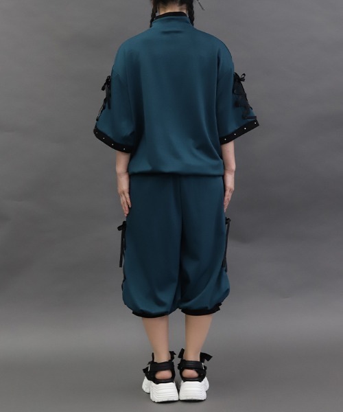 axes femme POETIQUE(アクシーズファムポエティック)の「チャイナボタンバルーンパンツ(その他パンツ・レディース・パープル/ブラック/ブルーグリーン・MEDIUM)」の10枚目の写真