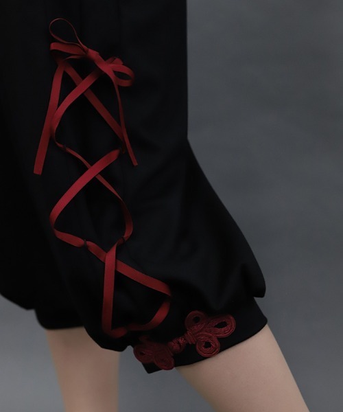 axes femme POETIQUE(アクシーズファムポエティック)の「チャイナボタンバルーンパンツ(その他パンツ・レディース・パープル/ブラック/ブルーグリーン・MEDIUM)」の14枚目の写真