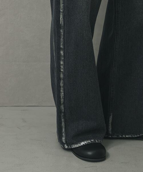 SENSE OF PLACE by URBAN RESEARCH（センスオブプレイスバイアーバンリサーチ）の「ハクプリントデニム（デニムパンツ・レディース・ライトインディゴブルー/ブラック・SMALL/MEDIUM）」の6枚目の写真