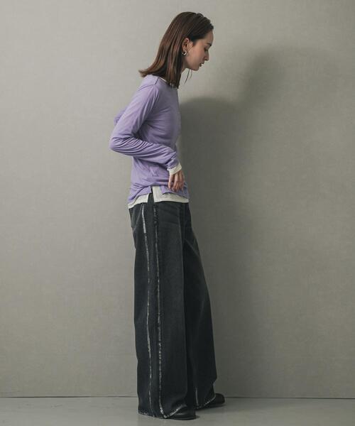 SENSE OF PLACE by URBAN RESEARCH（センスオブプレイスバイアーバンリサーチ）の「ハクプリントデニム（デニムパンツ・レディース・ライトインディゴブルー/ブラック・SMALL/MEDIUM）」の8枚目の写真