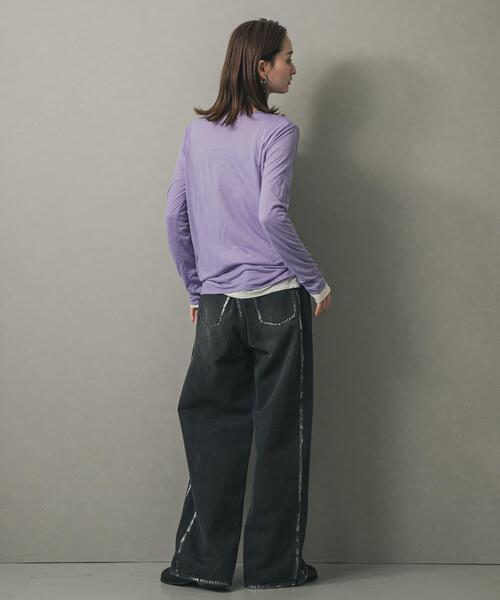 SENSE OF PLACE by URBAN RESEARCH（センスオブプレイスバイアーバンリサーチ）の「ハクプリントデニム（デニムパンツ・レディース・ライトインディゴブルー/ブラック・SMALL/MEDIUM）」の9枚目の写真