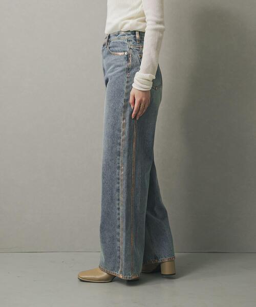 SENSE OF PLACE by URBAN RESEARCH（センスオブプレイスバイアーバンリサーチ）の「ハクプリントデニム（デニムパンツ・レディース・ライトインディゴブルー/ブラック・SMALL/MEDIUM）」の19枚目の写真