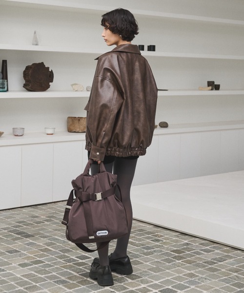 クラッシュレザーカバーオールジャケット（ブルゾン）｜AIC.（エーアイ