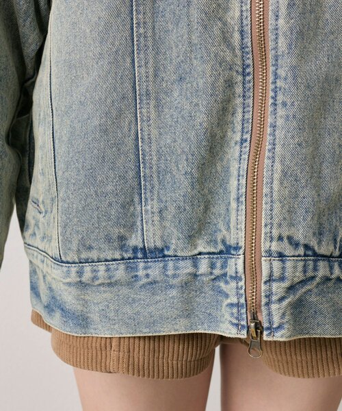 セール】配色衿デニムブルゾン（デニムジャケット）｜OLIVE des OLIVE