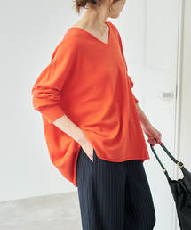 Spick & Span（スピックアンドスパン）の「コットンバルキーヤーンルーズVネックプルオーバー（ニット/セーター）」