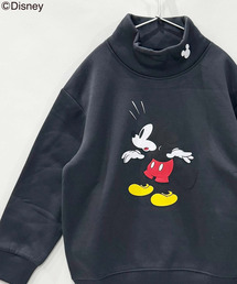 Disney | キッズ MICKEY MOUSE 裏起毛 ミッキーオーバーサイズ ハイネックトレーナー(スウェット)