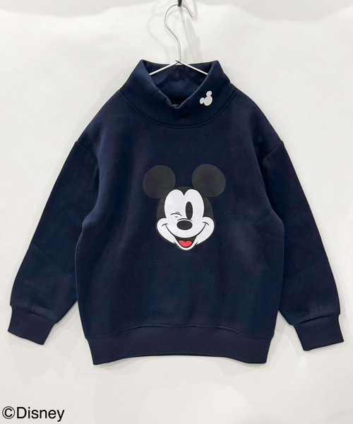 Disney（ディズニー）の「キッズ MICKEY MOUSE 裏起毛 ミッキーオーバーサイズ ハイネックトレーナー（スウェット・キッズ・杢グレー/ダークグリーン/チャコールグレー/グレイッシュベージュ/グレー系その他/キャメル/オートミール/ネイビー・110cm/120cm/130cm/140cm/150cm/160cm）」の14枚目の写真