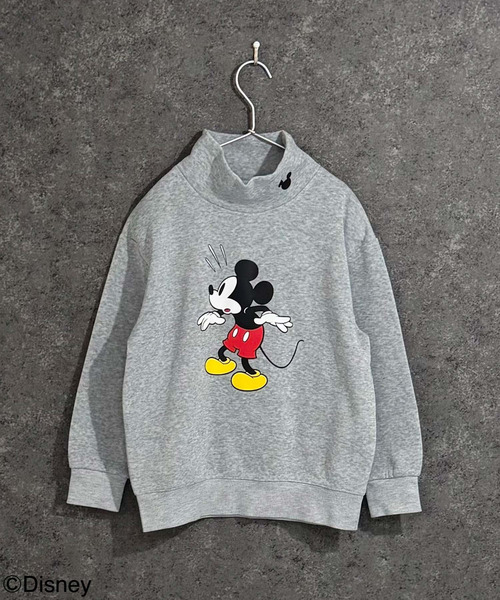 Disney（ディズニー）の「キッズ MICKEY MOUSE 裏起毛 ミッキーオーバーサイズ ハイネックトレーナー（スウェット・キッズ・杢グレー/ダークグリーン/チャコールグレー/グレイッシュベージュ/グレー系その他/キャメル/オートミール/ネイビー・110cm/120cm/130cm/140cm/150cm/160cm）」の17枚目の写真