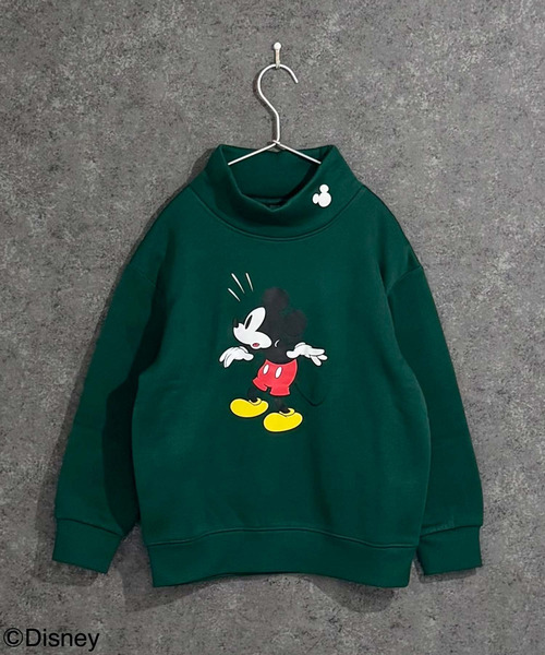 Disney（ディズニー）の「キッズ MICKEY MOUSE 裏起毛 ミッキーオーバーサイズ ハイネックトレーナー（スウェット・キッズ・杢グレー/ダークグリーン/チャコールグレー/グレイッシュベージュ/グレー系その他/キャメル/オートミール/ネイビー・110cm/120cm/130cm/140cm/150cm/160cm）」の18枚目の写真
