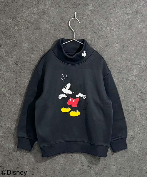 Disney（ディズニー）の「キッズ MICKEY MOUSE 裏起毛 ミッキーオーバーサイズ ハイネックトレーナー（スウェット・キッズ・杢グレー/ダークグリーン/チャコールグレー/グレイッシュベージュ/グレー系その他/キャメル/オートミール/ネイビー・110cm/120cm/130cm/140cm/150cm/160cm）」の19枚目の写真