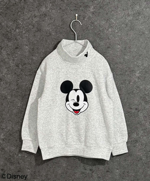 Disney（ディズニー）の「キッズ MICKEY MOUSE 裏起毛 ミッキーオーバーサイズ ハイネックトレーナー（スウェット・キッズ・杢グレー/ダークグリーン/チャコールグレー/グレイッシュベージュ/グレー系その他/キャメル/オートミール/ネイビー・110cm/120cm/130cm/140cm/150cm/160cm）」の20枚目の写真