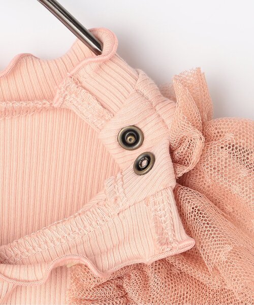 p.premier（ピードットプルミエ）の「【リンク】ドットチュールフリルワンピロンパース（ロンパース・キッズ・ピンク/アイボリー/ベージュ・70/80）」の11枚目の写真