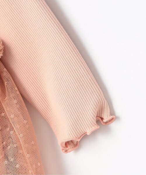 p.premier（ピードットプルミエ）の「【リンク】ドットチュールフリルワンピロンパース（ロンパース・キッズ・ピンク/アイボリー/ベージュ・70/80）」の13枚目の写真