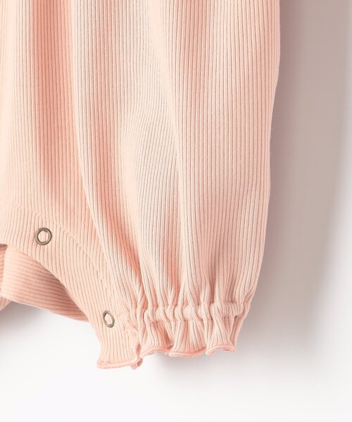 p.premier（ピードットプルミエ）の「【リンク】ドットチュールフリルワンピロンパース（ロンパース・キッズ・ピンク/アイボリー/ベージュ・70/80）」の4枚目の写真