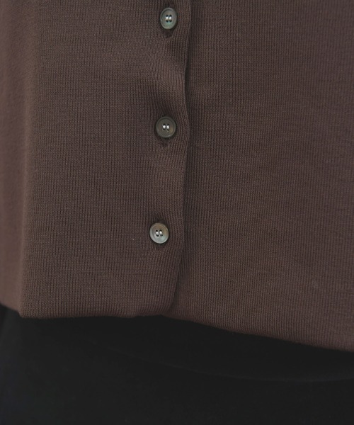 fig Ｌondon（フィグロンドン）の「_C/Ny pleating cardigan（ニット/セーター・レディース・ブラック/アイボリー/ダークブラウン・FREE）」の7枚目の写真