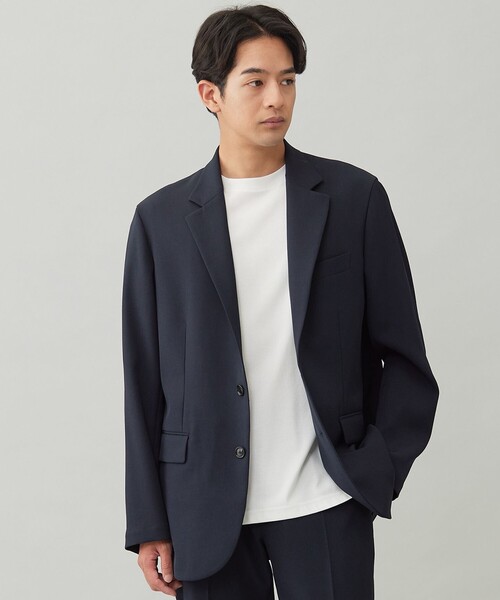 UNFILO（アンフィーロ）の「WOOL TOUCH 機能美ジャケット（テーラードジャケット・メンズ・グレー系/ブラック系/ネイビー系・MEDIUM/SMALL/X-LARGE/LARGE）」の3枚目の写真