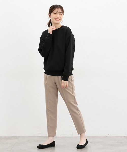 Honeys（ハニーズ）の「きれいめスウェット（スウェット・レディース・サックスブルー系/ネイビー/モカ/グレイッシュベージュ/ブラック/ピンク系その他・3L/L/LL/M/S）」の8枚目の写真