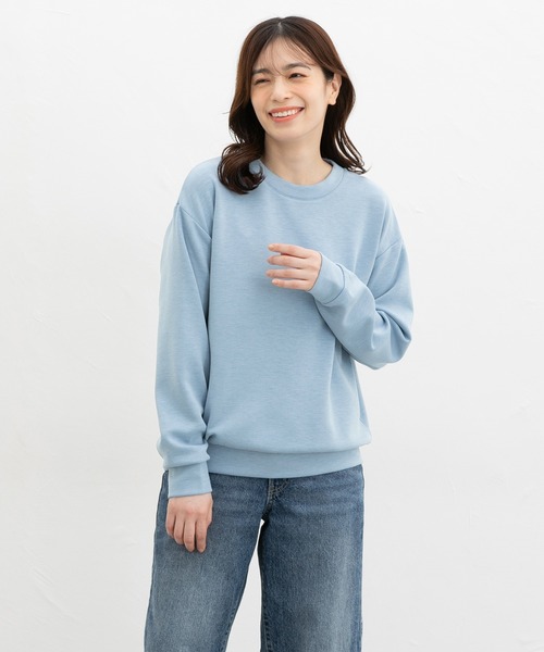 Honeys（ハニーズ）の「きれいめスウェット（スウェット・レディース・サックスブルー系/ネイビー/モカ/グレイッシュベージュ/ブラック/ピンク系その他・3L/L/LL/M/S）」の15枚目の写真