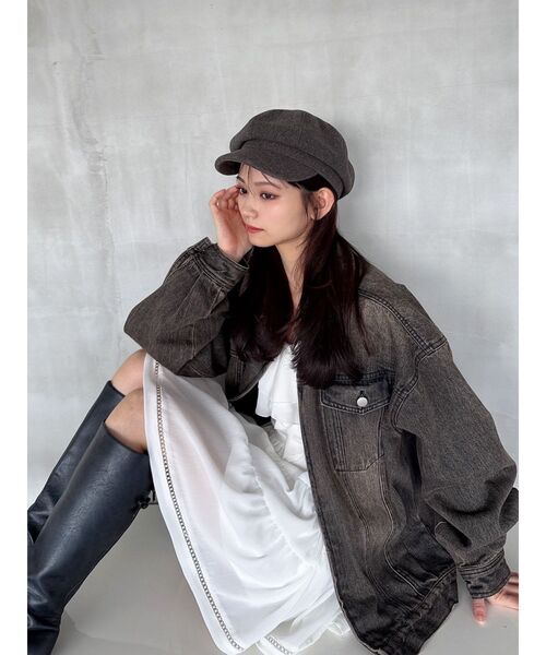 RESEXXY（リゼクシー）の「ベーシックキャスケット（キャスケット・レディース・ブラウン/ブラック/チャコールグレー・FREE）」の6枚目の写真