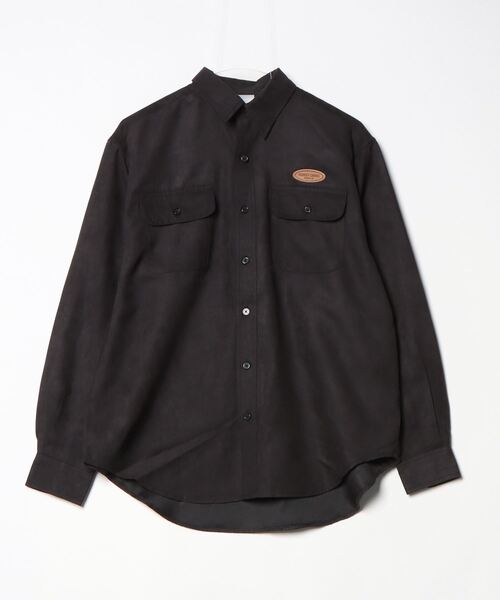 PARROTT CANVAS(パロットキャンバス)の「CPO Shirt - Polyester suede(シャツ/ブラウス・レディース・ブラック/モカ・S/M)」の1枚目の写真