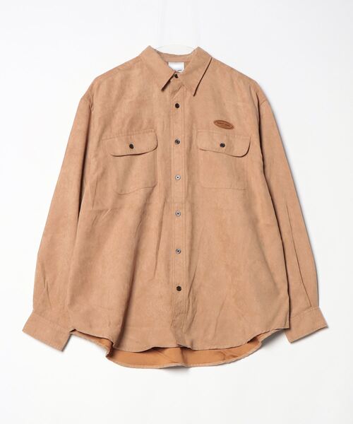 PARROTT CANVAS(パロットキャンバス)の「CPO Shirt - Polyester suede(シャツ/ブラウス・レディース・ブラック/モカ・S/M)」の2枚目の写真