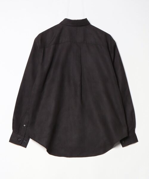PARROTT CANVAS(パロットキャンバス)の「CPO Shirt - Polyester suede(シャツ/ブラウス・レディース・ブラック/モカ・S/M)」の3枚目の写真