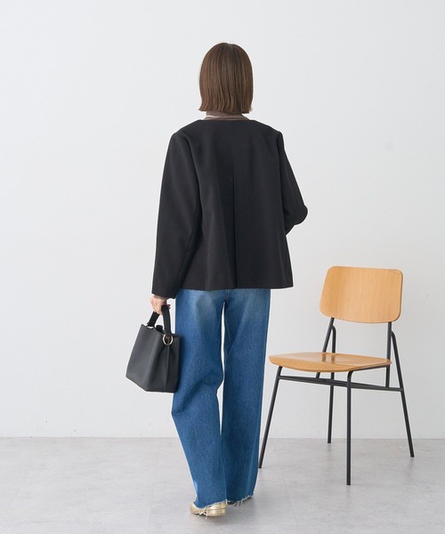 earth music&ecology（アースミュージックアンドエコロジー）の「【2025AW】2WAYフードコート（その他アウター・レディース・ブラック/ベージュ/ライトベージュ・M/L）」の20枚目の写真