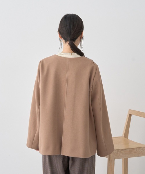 earth music&ecology（アースミュージックアンドエコロジー）の「【2025AW】2WAYフードコート（その他アウター・レディース・ブラック/ベージュ/ライトベージュ・M/L）」の10枚目の写真