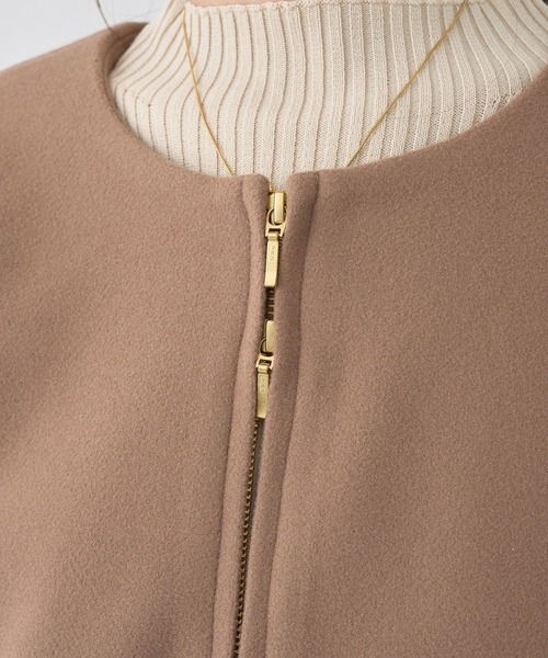 earth music&ecology（アースミュージックアンドエコロジー）の「【2025AW】2WAYフードコート（その他アウター・レディース・ブラック/ベージュ/ライトベージュ・M/L）」の12枚目の写真