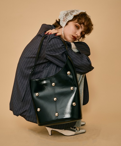 SNAKED LOWS STUDS TOTE BAG スタッズトートバッグ STUDS CANVAS トート|HYSTERIC GLAMOUR WOMEN | HYSTERIC GLAMOUR