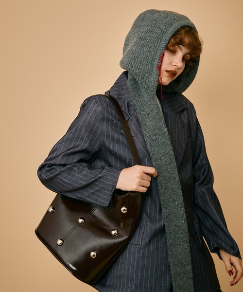 SNAKED LOWS STUDS TOTE BAG スタッズトートバッグ セール】Studs Design Tote Bag /スタッズデザイントートバック