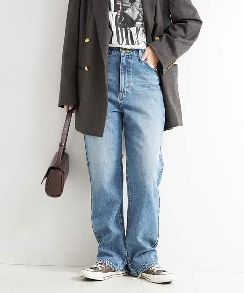 Lee(リー)の「ウォッシャブル / LEE/リー 別注 ストレートデニムパンツ(デニムパンツ・レディース・ブルー/ネイビー・MEDIUM/SMALL)」の16枚目の写真