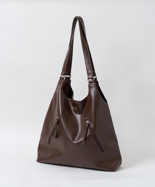 WEGO（ウィゴー）の「WEGO/トライアングルトートバッグ（トートバッグ・レディース・ブラウン/ホワイト/ブラック・FREE）」の22枚目の写真