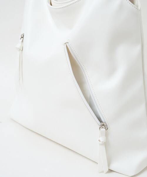 WEGO（ウィゴー）の「WEGO/トライアングルトートバッグ（トートバッグ・レディース・ブラウン/ホワイト/ブラック・FREE）」の15枚目の写真