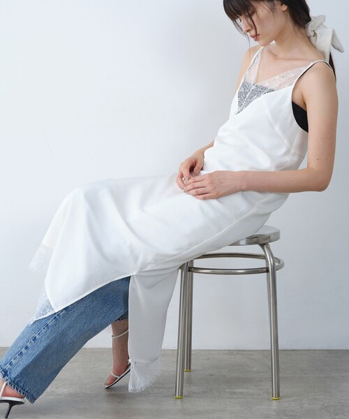 CODE A(コードエー)の「vintage like lace dress(ワンピース・レディース・ダークブラウン/ホワイト・38/36)」の7枚目の写真
