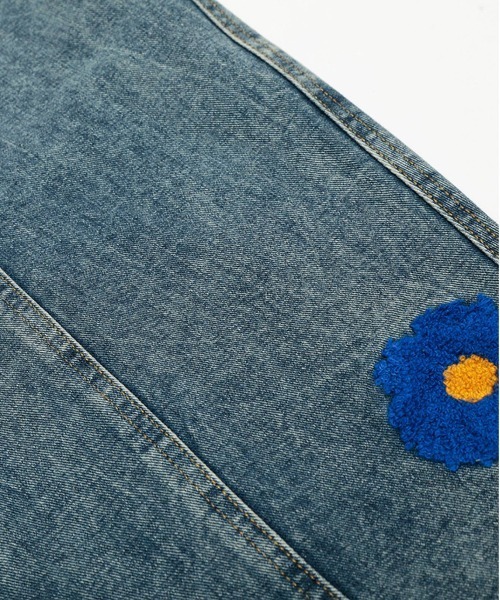 セール】コクーン フラワーモチーフ デニムパンツ（デニムパンツ